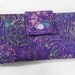 Women's Wallet, Clutch Wallet, Totally Purple Batik