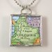 Columbia Vintage Map Pendant Necklace
