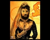 Print 8x10" -  The Bearded Lady - Sideshow Beard Victorian Vintage Edwardian Dark Art Sideshow Freakshow Gothic Fantasy Surreal Dress