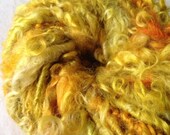 You Are My Sunshine  bulky yellow  handspun Lincoln wool locks
