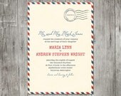 Airmail Wedding Invitation