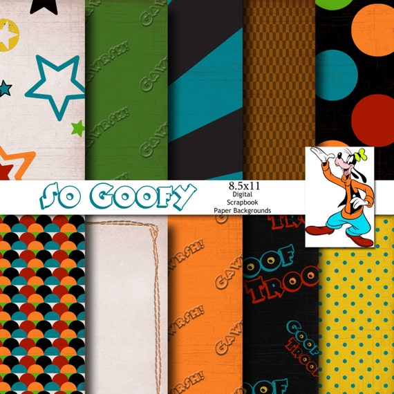 Disney Goofy Inspired 85x11 A4 Digital Paper By Monbonbon On Etsy