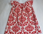 Christmas Made to Order Peasant Dress for Toddler Girls Size 6 Mos through 3T - msliesenfelder