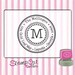 Round Return Address Rubber Stamp Whimsical Polka Dot Personalized Cute Labels --2484