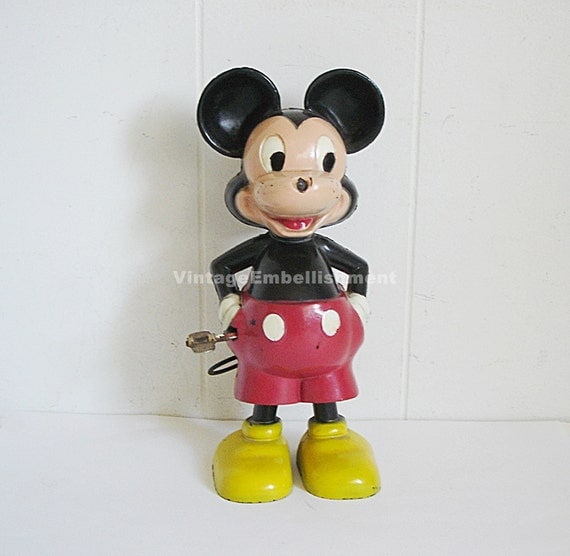 Vintage Marx Mickey Mouse Wind Up Toy by VintageEmbellishment