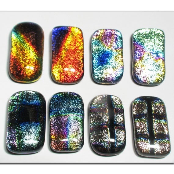 Items similar to Dichroic Glass Cabochons WHOLESALE Jewelry Supplies