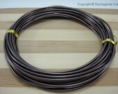 1 Roll (6 meter) of Aluminium Wire,  Dark Brown color, 2 mm diameter (01101)