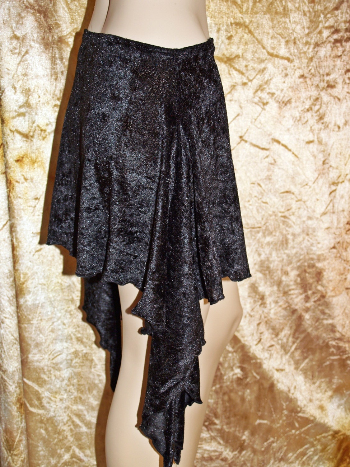 Mini Skirt Over Skirt Tribal Fusion Bellydance Black
