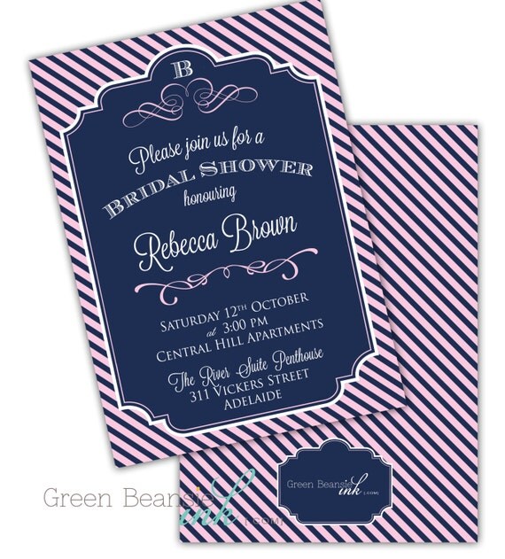 PREPPY AFFAIR Bridal Shower Birthday Baby Shower Printable Party Invitation - Printing Available Il_570xn