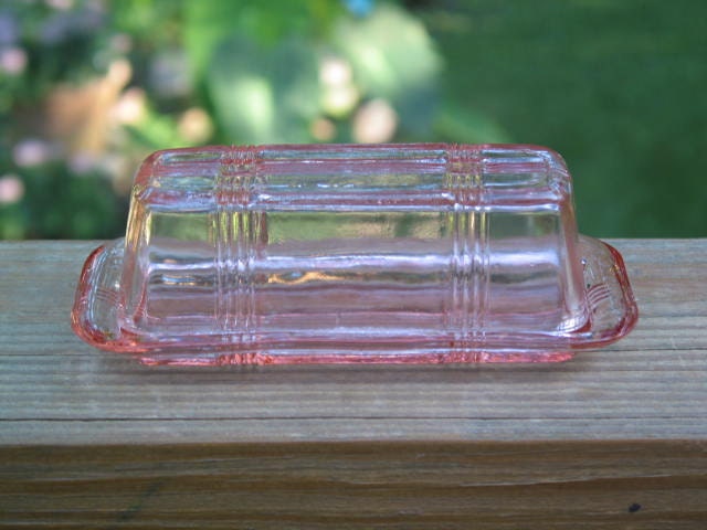 Sale Hazel Atlas Vintage Pink Depression Glass Criss By Junctique