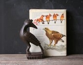 Vintage Wood Bird Dark Brown Hard Wood from nowvintag