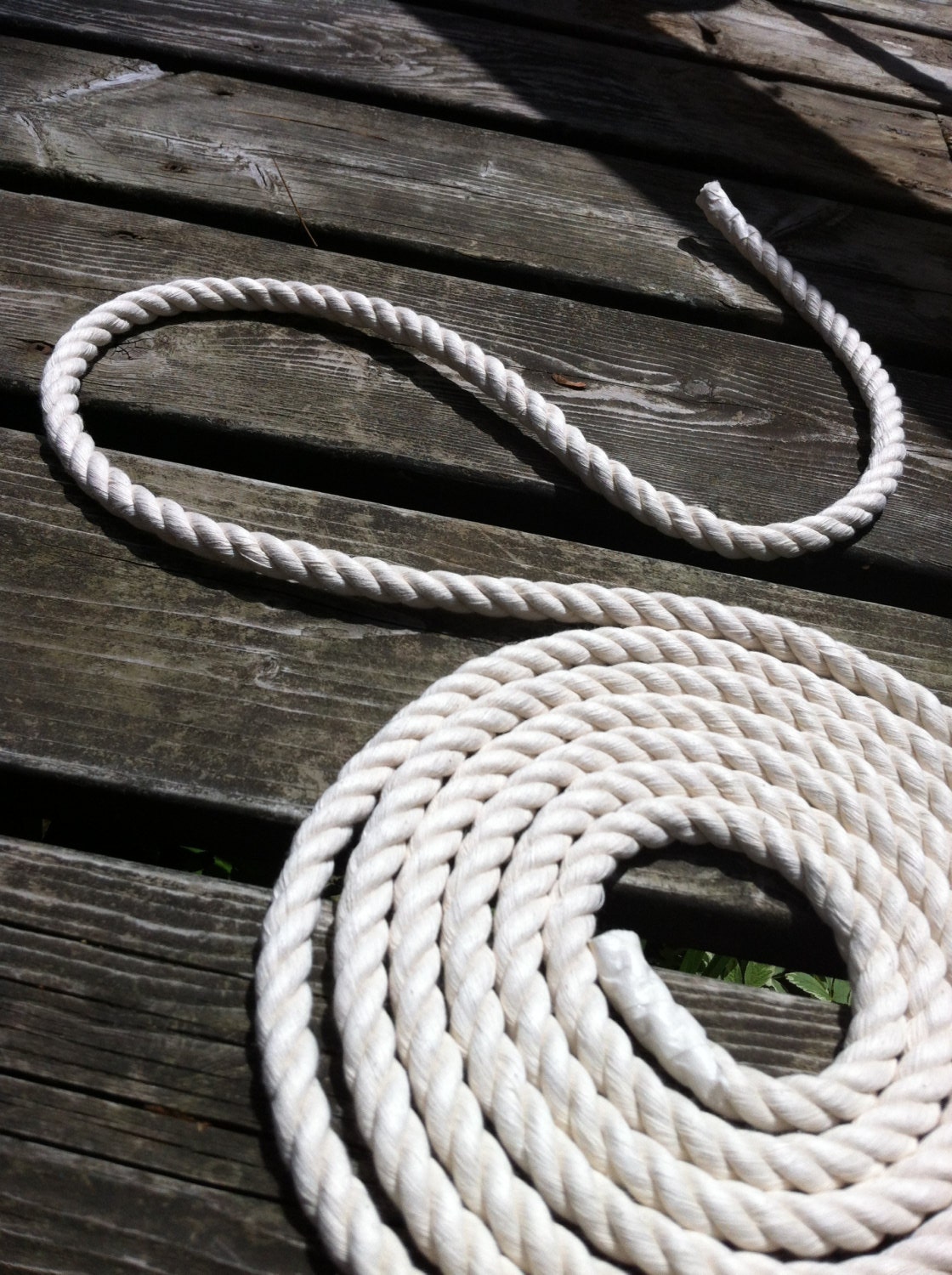 Pure cotton rope - 10 feet or 3.3 yards - great for wedding decorations - nautical decor