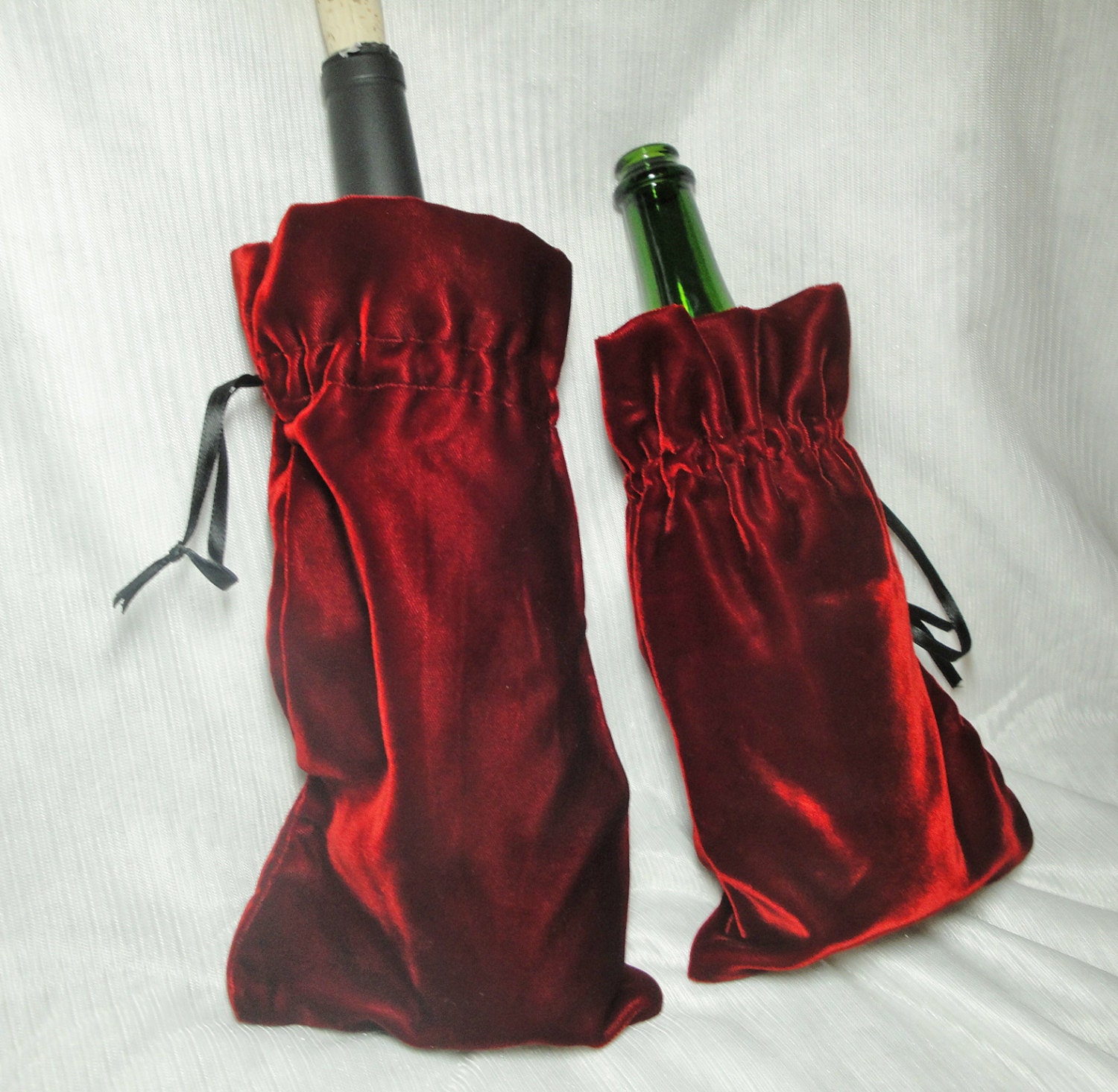 red bottle gift bags