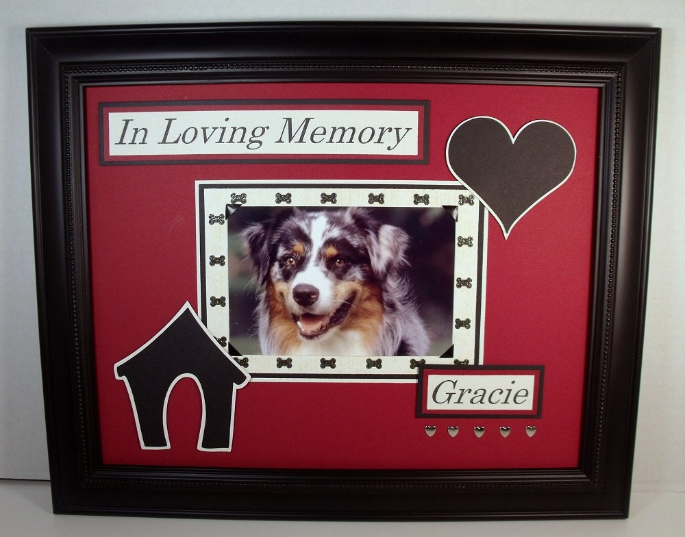 Personalized Dog Memorial Frame In Loving by memoreasykeepsakes