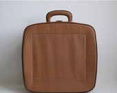 SALE Tan Square Train Case - Mod Luggage