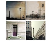 Paris Photography gift set, 4 5x5 Paris Travel Photos in neutral color and tones for your home decorating - Raceytay