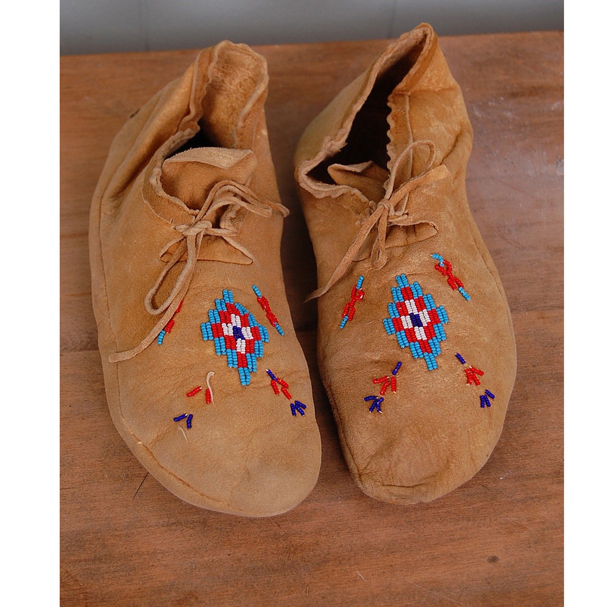 vintage leather moccasins