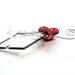 Suncatcher ornament stained glass unique garnet red holiday decoration window art