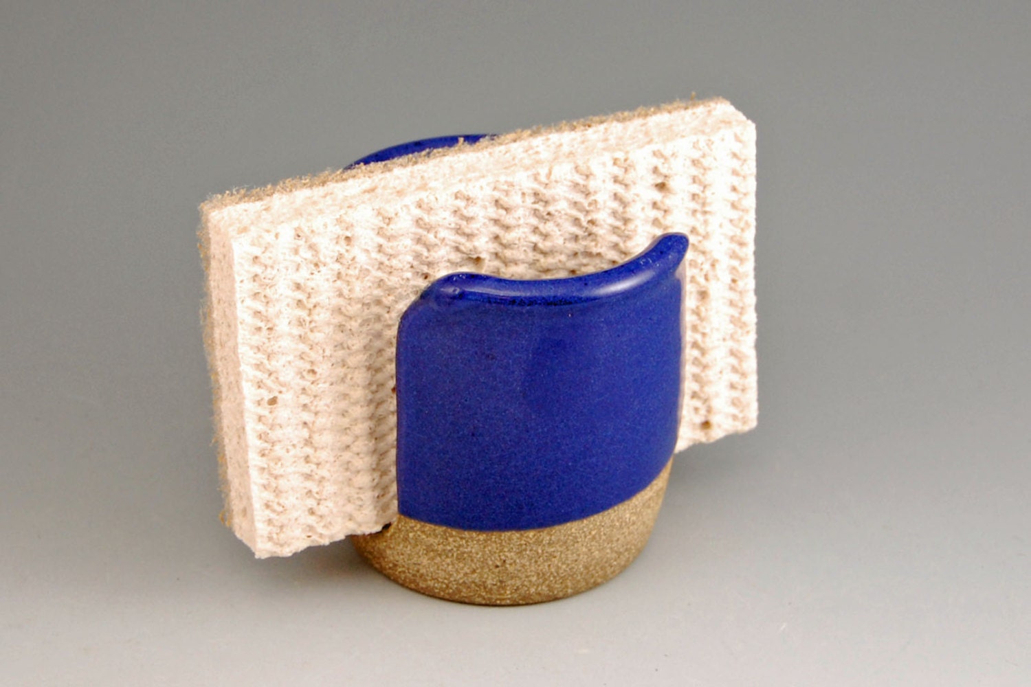 Ceramic Blue Sponge Holder