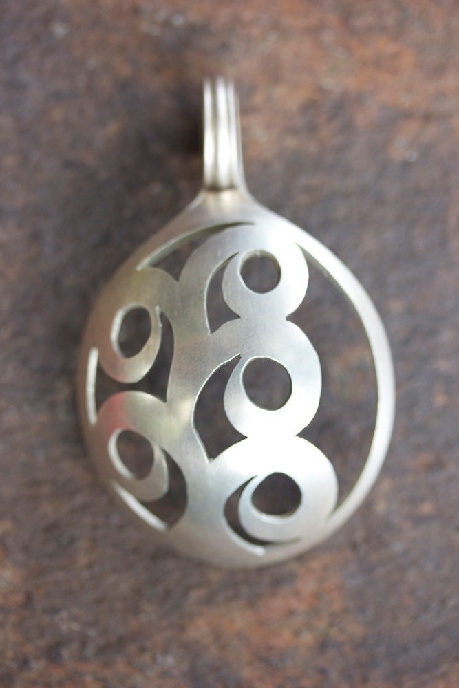 Silver Pendant, Unique Design, Hand Cut Artisan Jewellery, 'Fluidity'