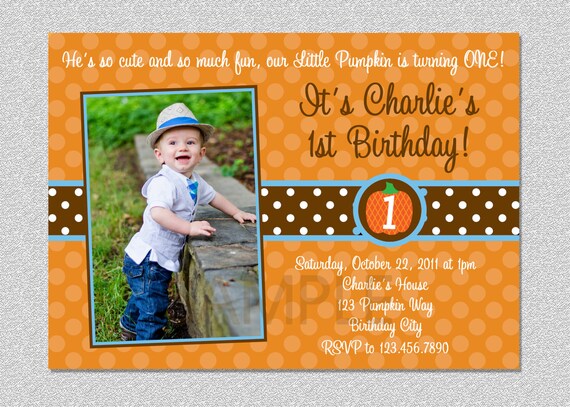 Fall Birthday Invitation Fall Pumpkin Birthday Party Invites Printable Girls or Boys Il_570xn