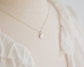 Sterling Silver Tiny Circle with Initial Pendant on Necklace - monogram any letter a b c d e f g h i j k l m  n o p q r s t u v w x y z