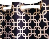 35 percent off SALE Shower  Curtain Standard Size 72x72  Navy and White Gotcha Chain Link