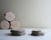 natural oak wood slices -  set of 8