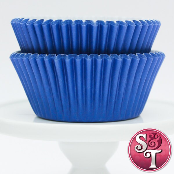 Solid Blue GREASEPROOF Baking Cups Cupcake Liners - Quantity 50 Il_570xn