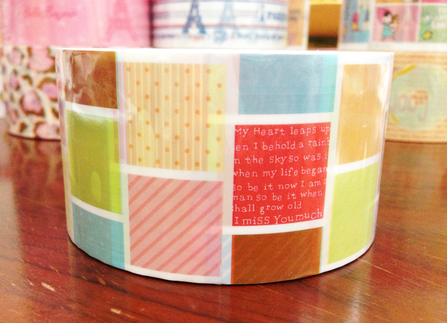 Deco Tape adhesive Stickers - Colorful Patchwork DTB149