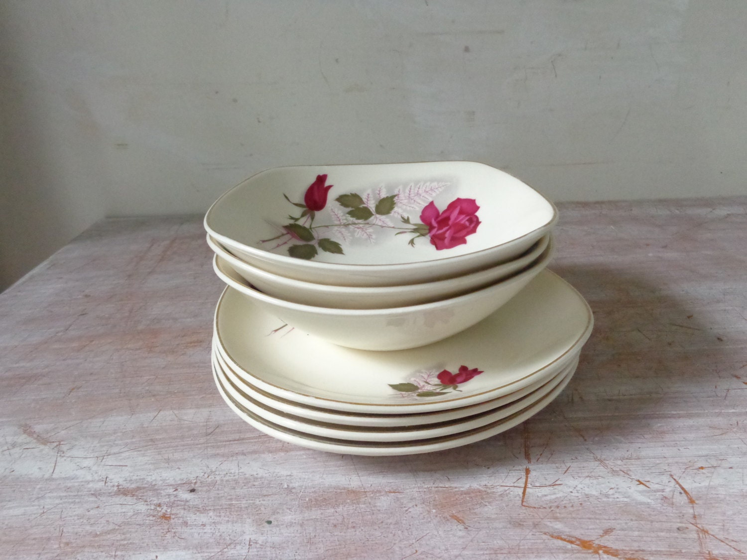 Vintage Collection of Johnson of Australia China with Roses - Wedding Décor