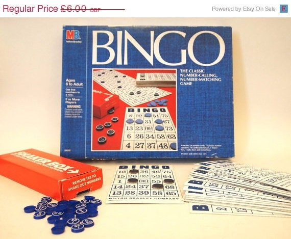 ON SALE Bingo Set Vintage