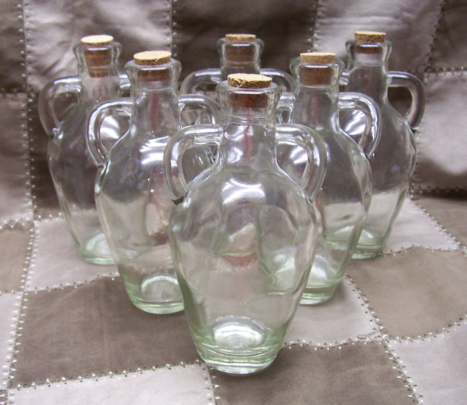 Group Of 6 Clear Glass Bottles Corks Handles By Vestedinterest 8443