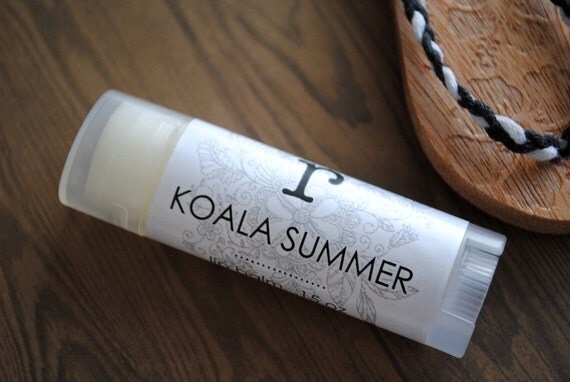 Koala Summer Lip Balm - Beeswax, Shea Butter, Coconut Oil, Australia, Queensland, Tamborine Mountain