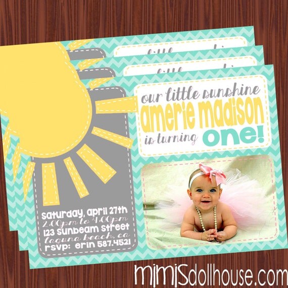 Sunshine Party Invitation- Printable You are my sunshine Birthday Invitation- Sunshine Birthday Party Invitation PDF/JPEG Il_570xn
