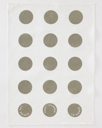 Linen Tea Towel - French Dot