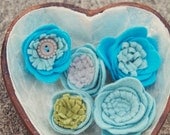 NEW - Handmade Felt Flowers. Double Layered Two-Toned Felt Embellishments by Catshy Crafts