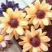 4 Pieces of 23mm Light Orange Wild Chrysanthemum Resin Flower (.gm) (new .nm)