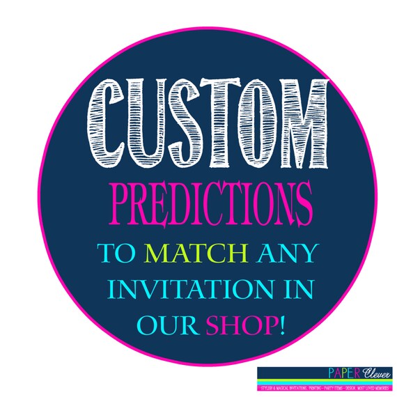 Baby prediction card, shower game - digital, printable file #531 Il_570xn