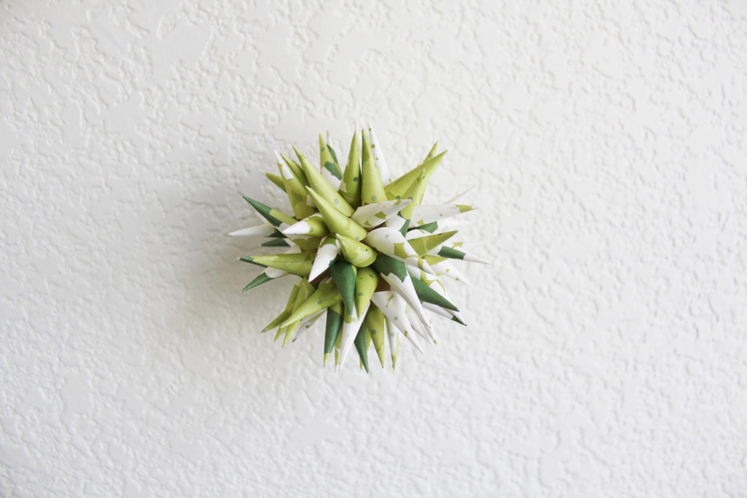 wedding gift . 4'' polish star . paper urchin . spiky ball . home decor . holiday ornament -spring garden - myCrazyHands