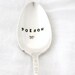 Poison skull and crossbones vintage spoon. Hand stamped coffee spoon to slip into someone's drink