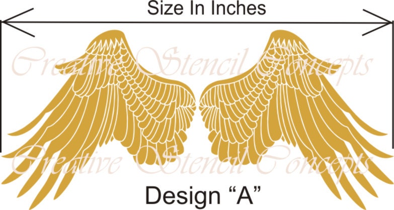 Angel Wings Wall Art Stencil At Richard Schrader Blog