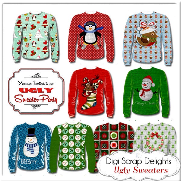 free ugly holiday sweater clip art - photo #21
