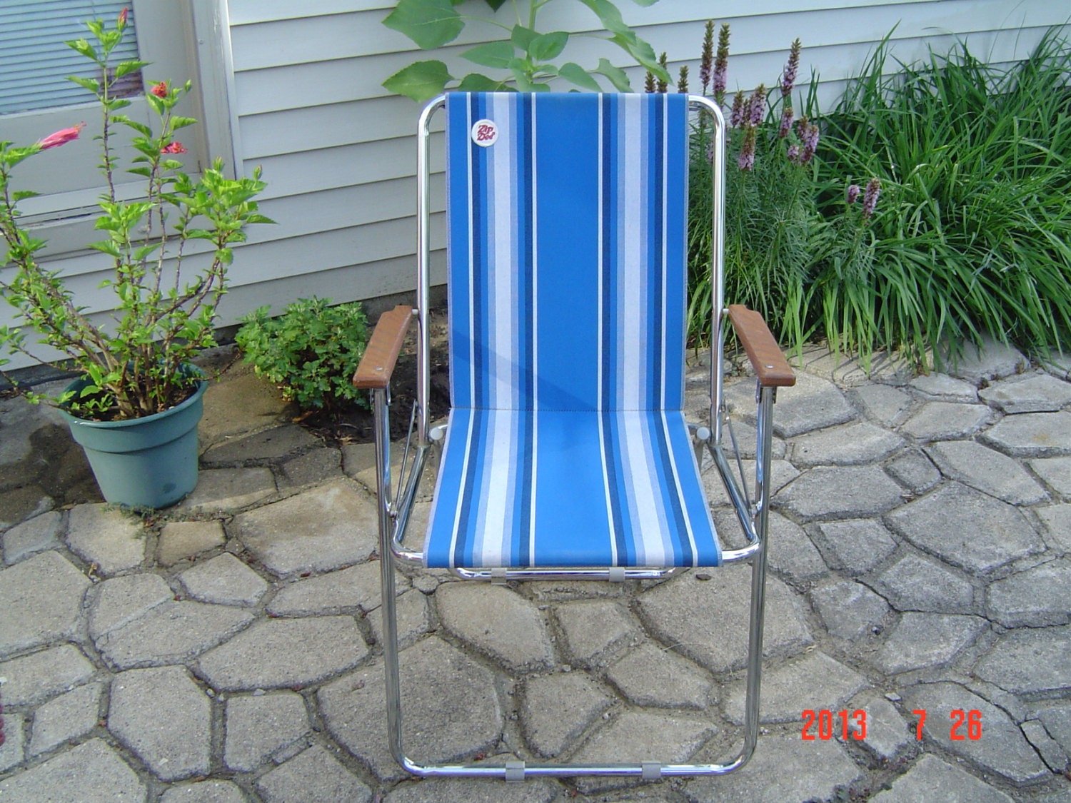 Vintage Retro Zip Dee Patio Folding Chair by PennyBunny on Etsy