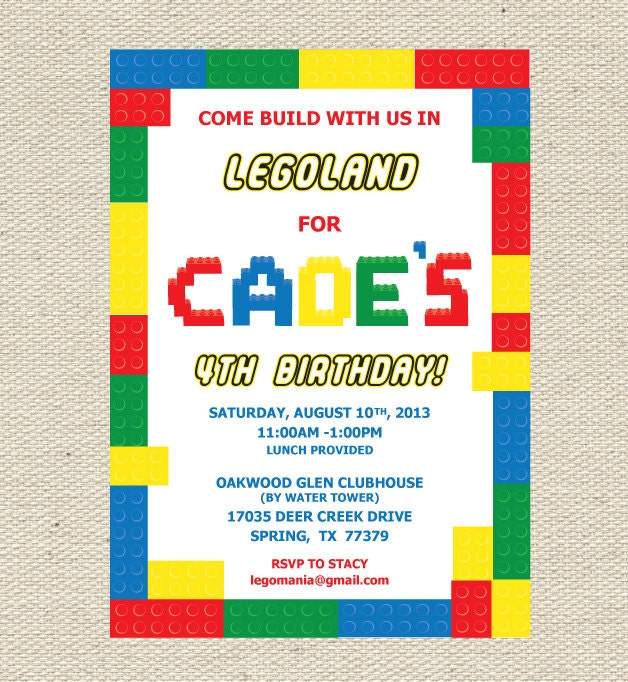 Lego Birthday Invitation Printable Il_570xn