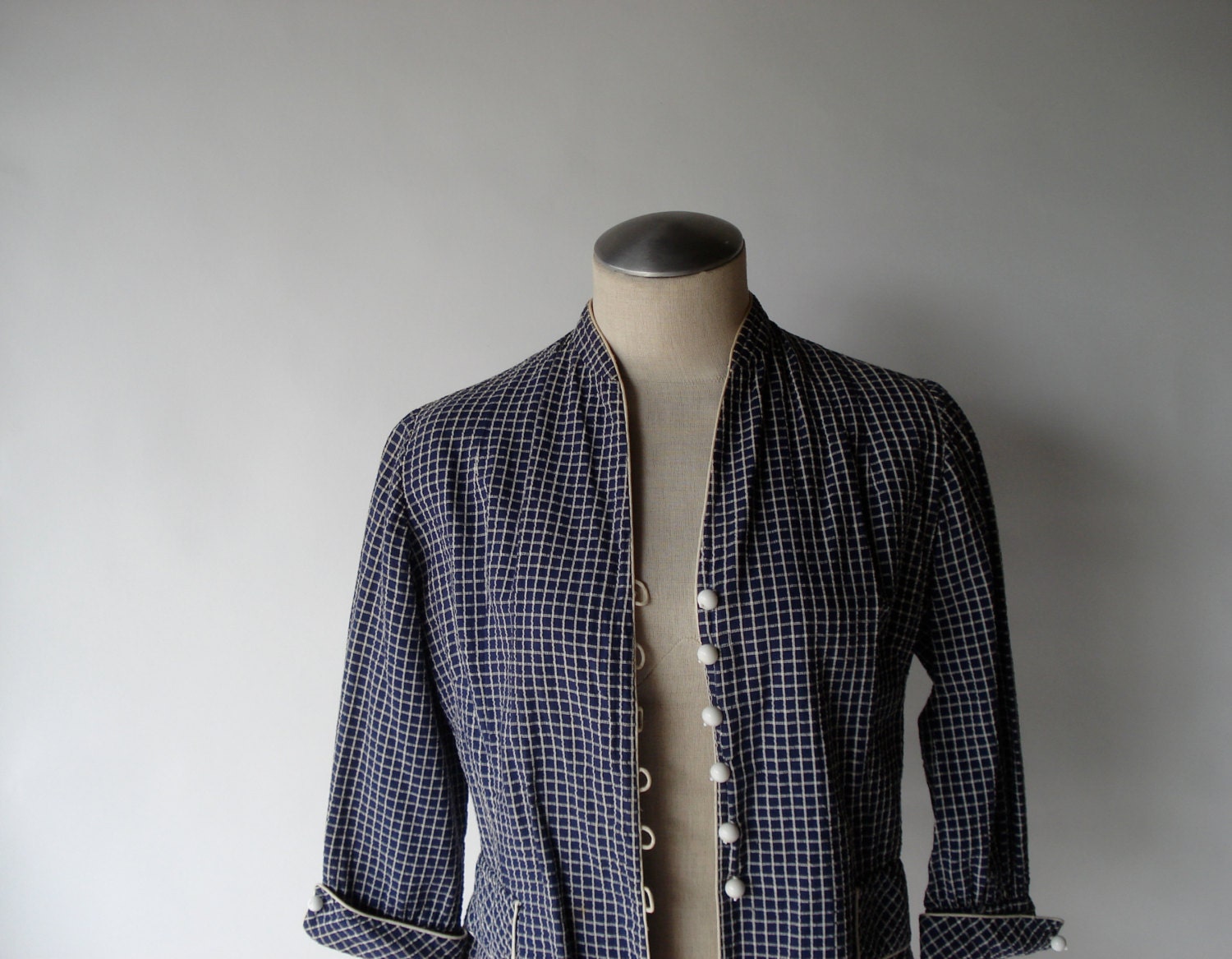 vintage handmade 50s bobble-button cropped jacket (Small)