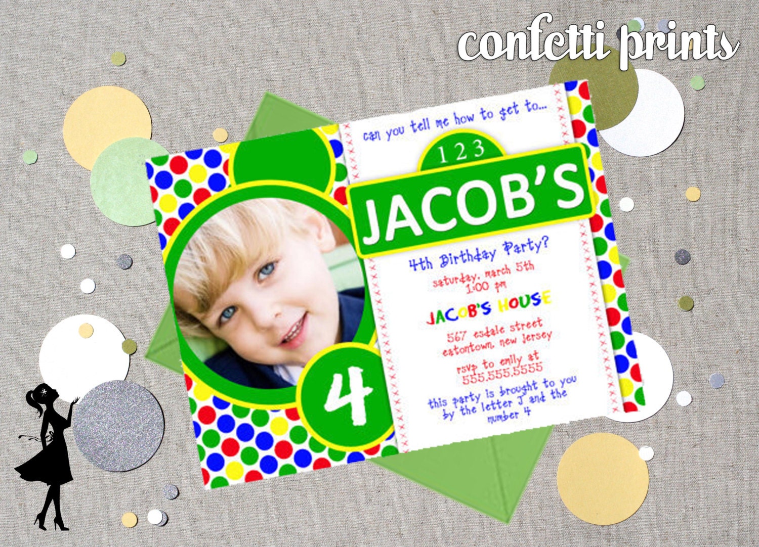 SESAME STREET Birthday Invitation / Photo Card Printable Il_570xn