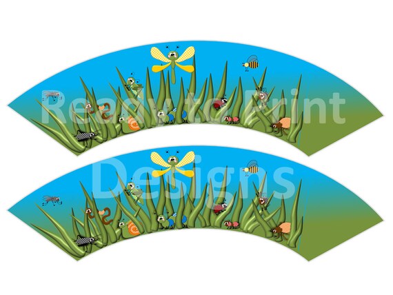 Boy Bug Party Pudding Cup Wrappers - Insect Party - Bug Hunt - Fits Snack Pack Pudding Cups - DIY Printable Party Decorations Il_570xn