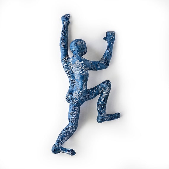 Metal art Climbing Figure metal wall art Unique gift by nuntchi