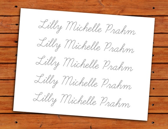 Personalized Cursive Name Trace Worksheet PDF By Pdotprintables